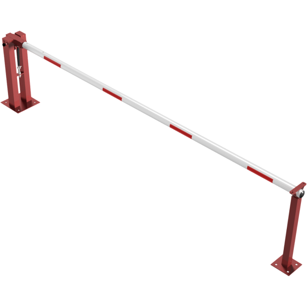 Manual barrier | with pneumatic spring | and fixed pole support | clear width: 4000 mm | for padlock